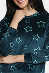 Zivame Velour Loungewear Set - Dark Sea — thumbnail 5